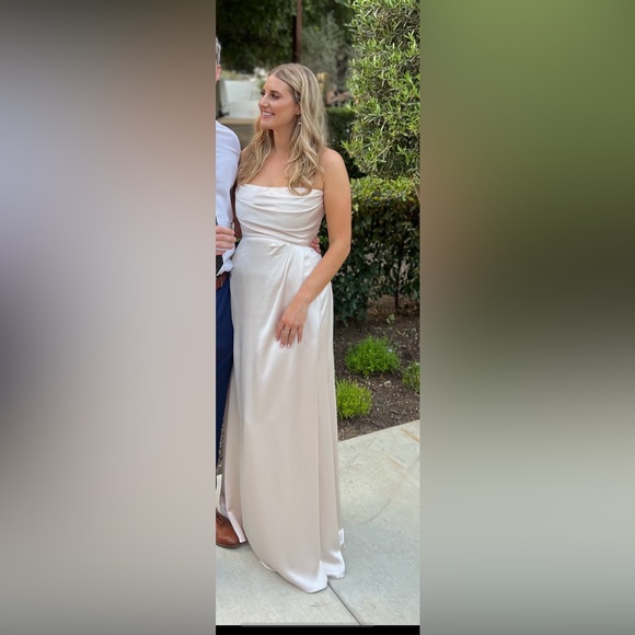 Watters Duran Ballet Slipper / Ivory Bridesmaid Dress - Picture 3 of 4